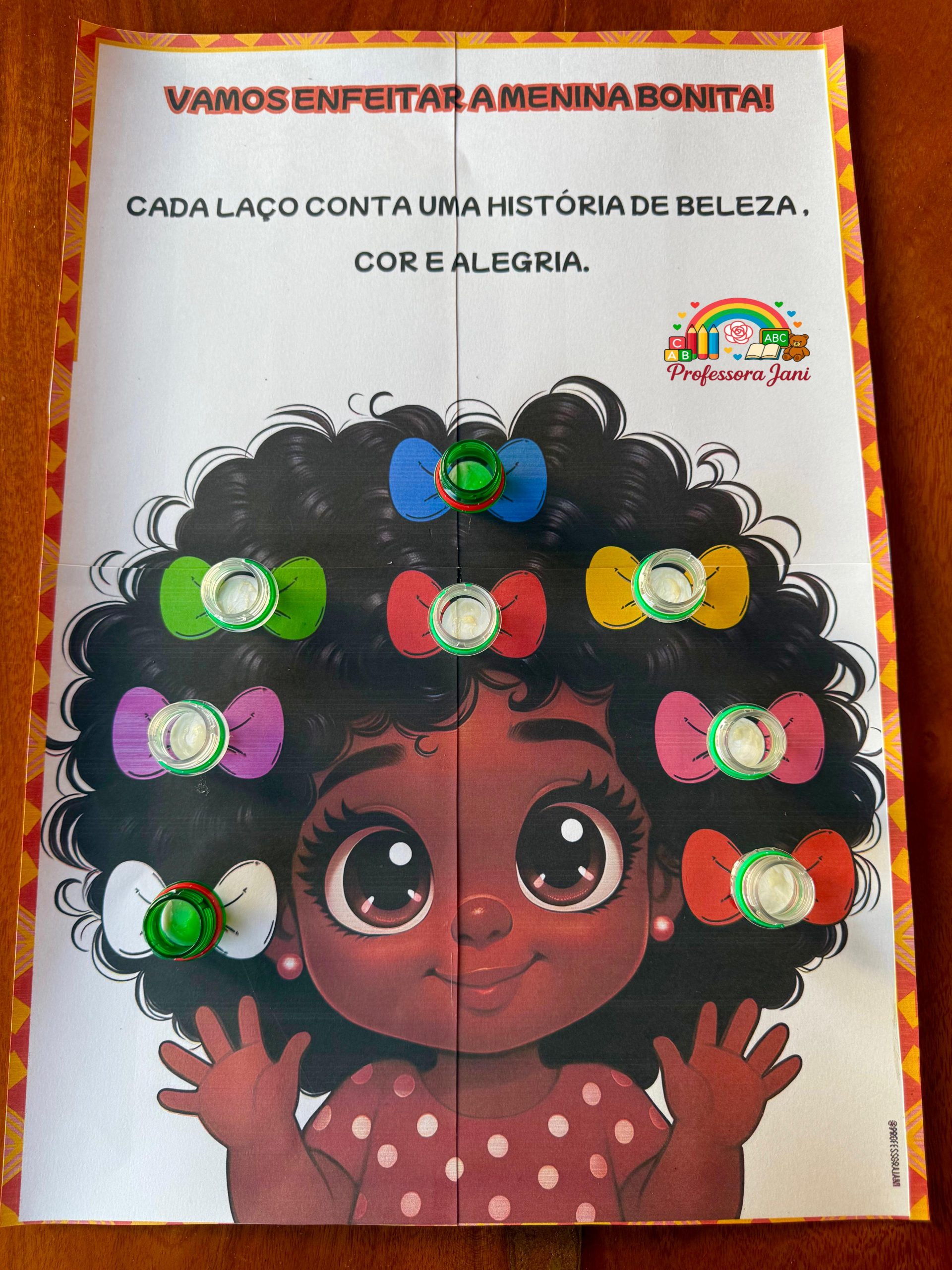 ATIVIDADE INTERATIVA - MENINA BONITA LAÇÕ DE FITA - Imagem 3