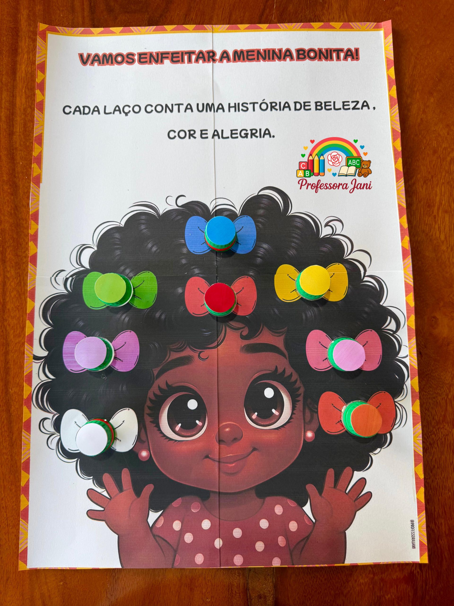ATIVIDADE INTERATIVA - MENINA BONITA LAÇÕ DE FITA - Imagem 4